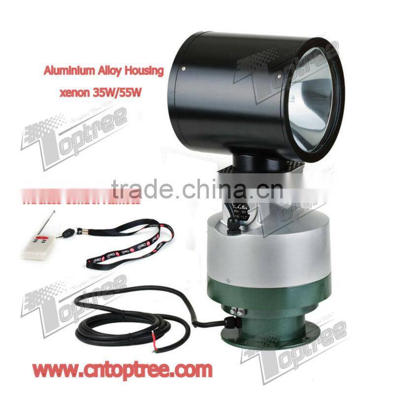Waterproof ip68 Powerful 50W CREE 12V 24V Military Portable led marine remote searchlight
