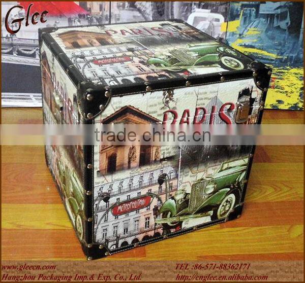 beauty large wooden storage box trunk box