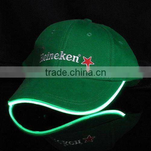 LED fiber optic cap Adjustable Hat Sports Caps