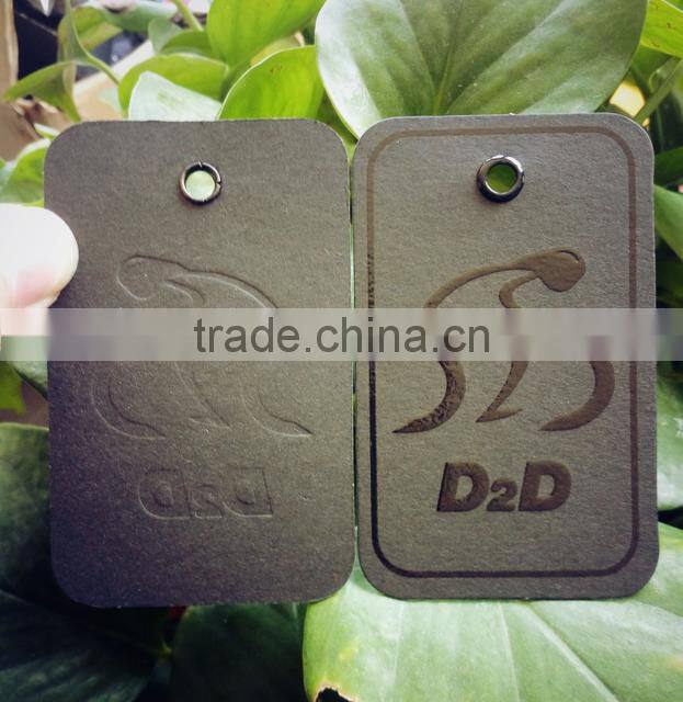 2016 Spot UV jeans hang tags swing tags with high quality