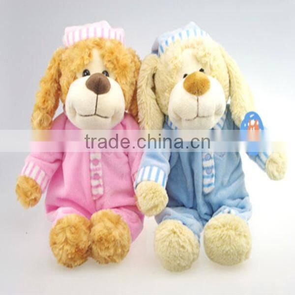 Sitting super soft stuffed doggy baby first tv plush toys