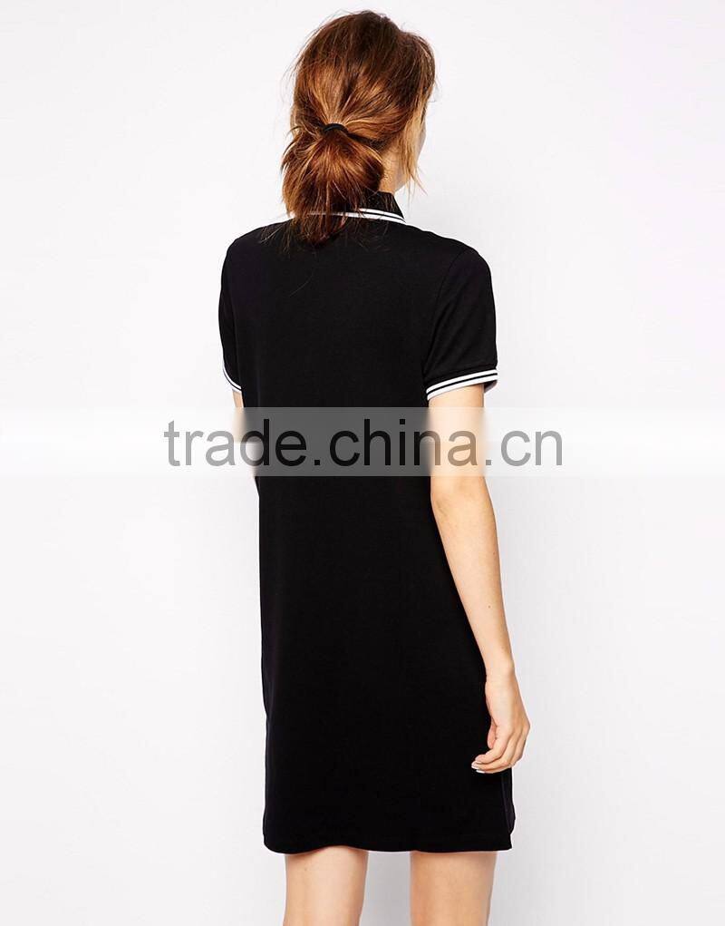 wholesale custom colors latest design fashion casual sports dress women golf wear ladies polo dress shirts manufacturer