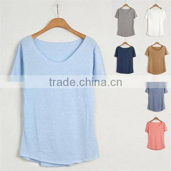 Top fashion design promotional t shirt custom blank raglan t shirt wholesale women t-shirt