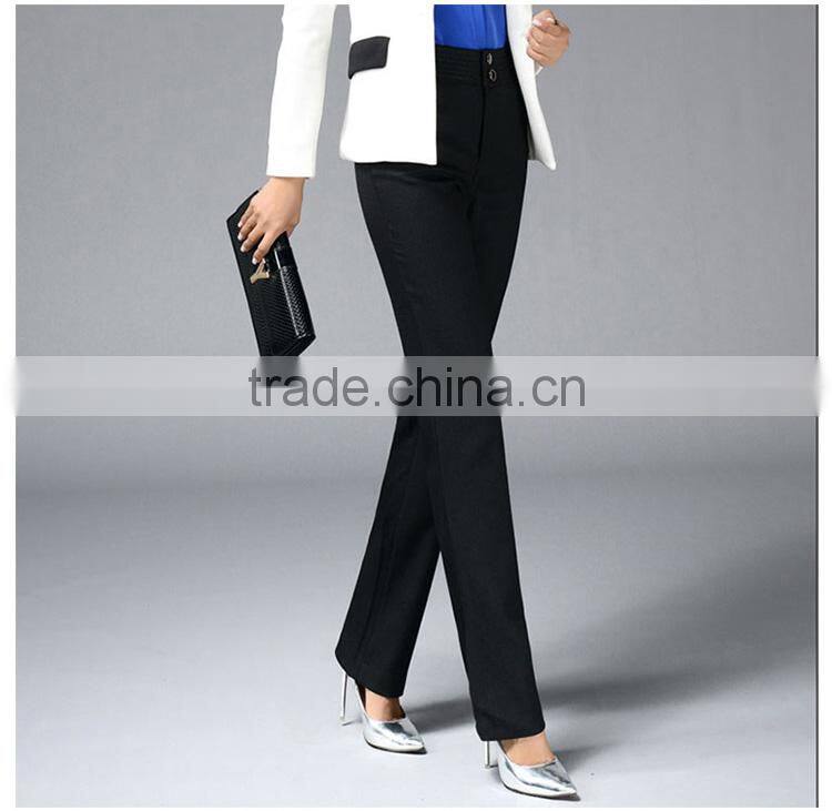 2017 spring and autumn new high waisted skinny pants occupation suit pants middle-aged straight pants custom