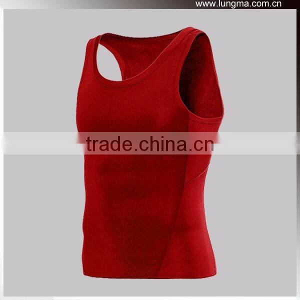 Polyester Summer Running Compression Tank Top, Tatto Compression Garments, Elastic Sleeveless Rash Guards