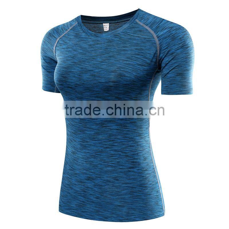 Fashion wholesale fitness apparel womens tights sport yoga t-shirt wear