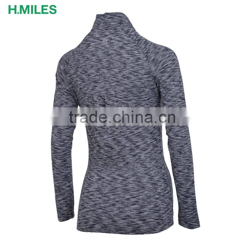 Outdoor half zipper custom sport new pattern t-shirts,long sleeve tshirt