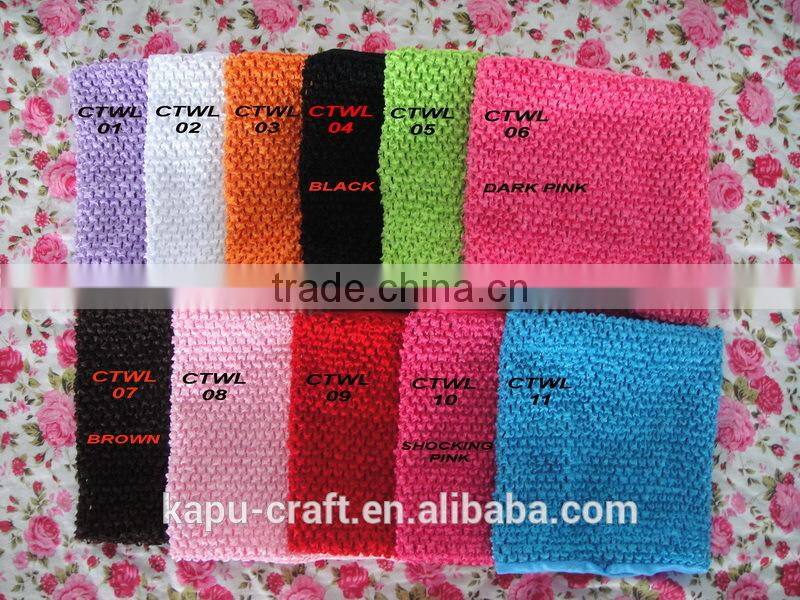 Solid color 9 inch girls crochet tube top lined children tube tops