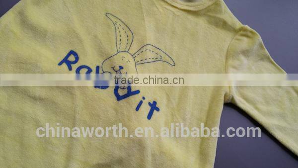 Warm and Soft hand feeling Velvet long sleeve footed romper for baby