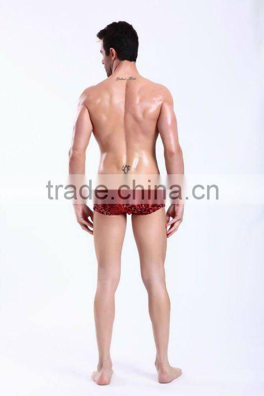 Wholesale leopard boxer for men manufacturer brand underwear nylon mens boxer short panties