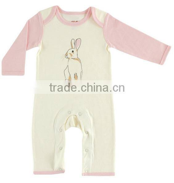 Printed autumn wear long sleeve custom infant organic cotton wholesale 1 year old babies clothes for baby