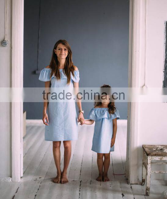 boutique clothing off shoulder summer mother daughter matching dress