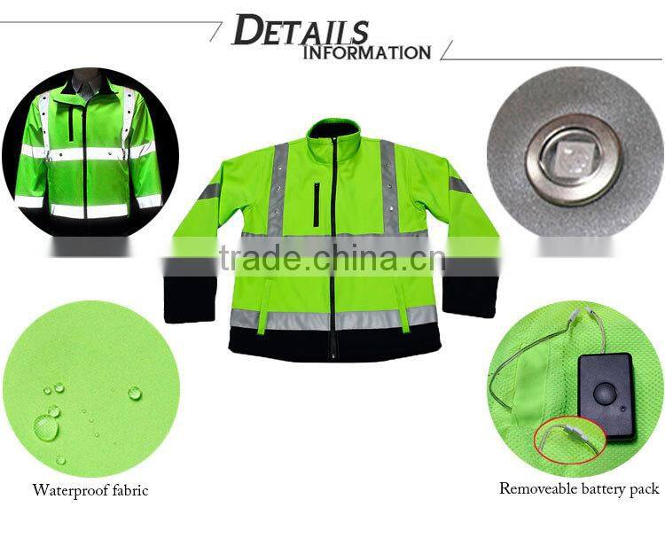 safety LED warning range safety officer vest 3m reflective safety jacket