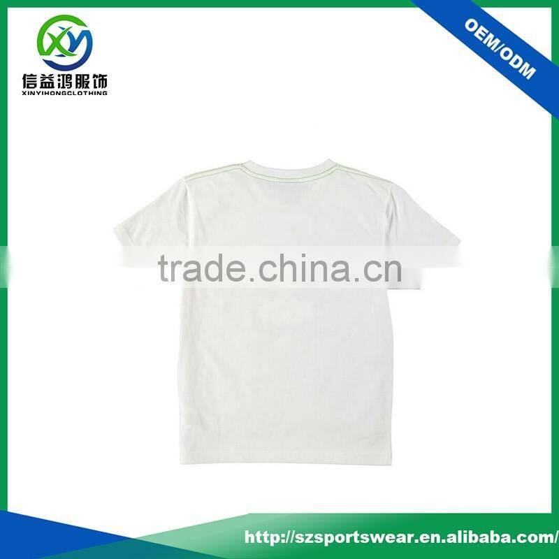 OEM Custom Girl White Color 100% Cotton T shirt with priting Logo