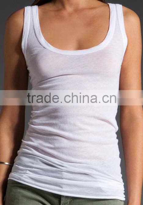 girls white workout tank top vest