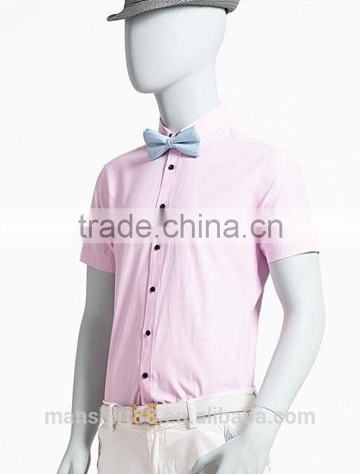 elegant small size slim fit men's thick short sleeve shirt
