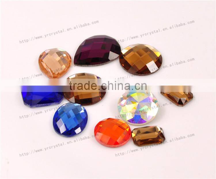 Crystal mirror glass rhinestone no hotfix flat back rhinestone