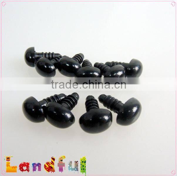 12*9mm Black Safety Plastic Oval Nose For Kid Handicraft Class
