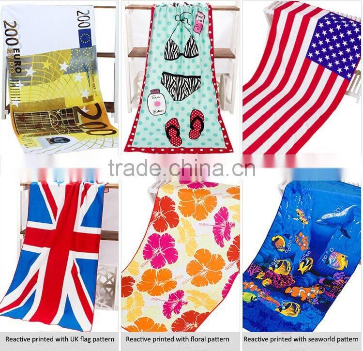 Micro fibre travel towel beach printed custom logo