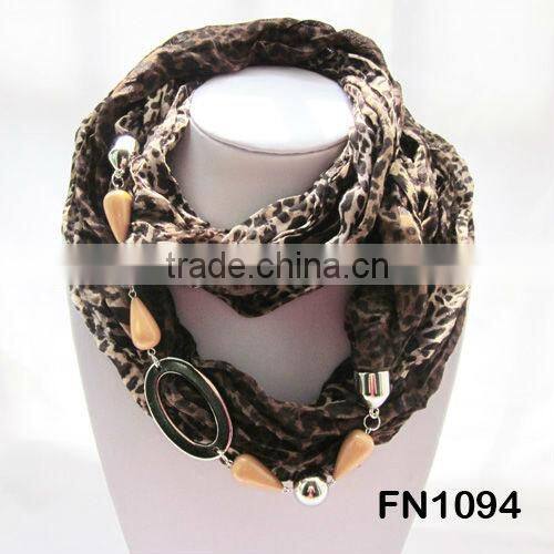 Wholesale jewel scarf with beads