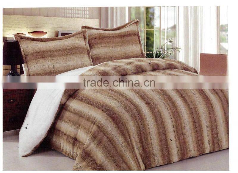 new faux fur match velvet soft quilt with filling for european market