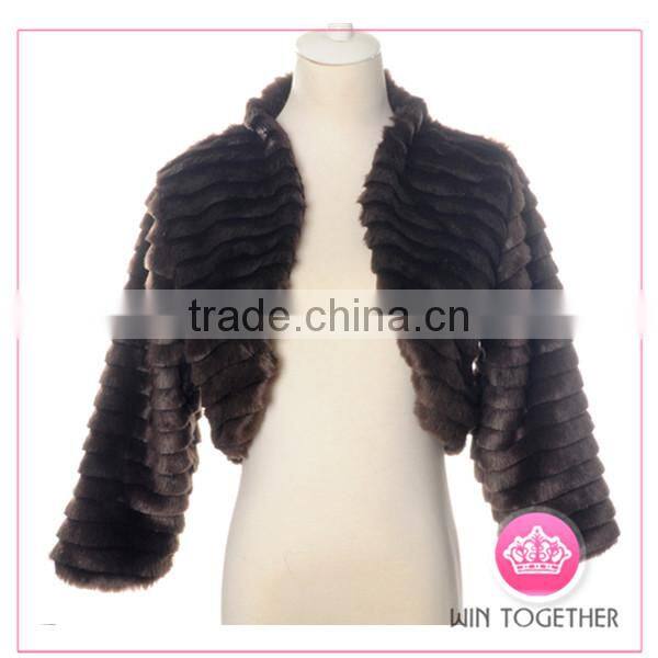 2014 faux short fur vest for women
