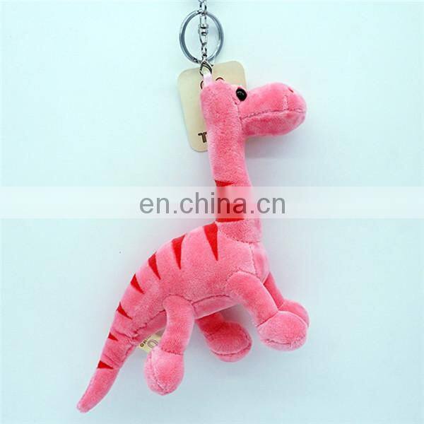 Wholesale Cheap 10CM Plush Mini Dinosaur Toys For Bag Brand LOGO Cute Stuffed Plush Dinosaur Keychain