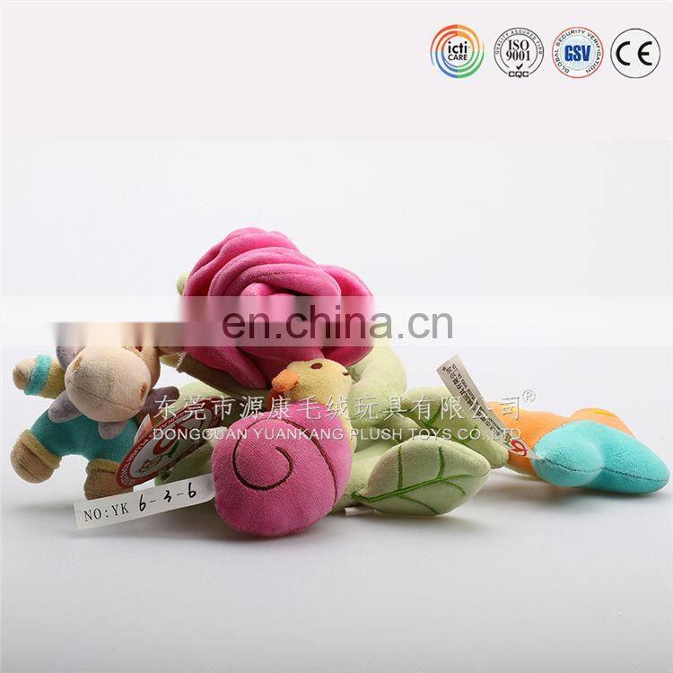 ICTI plush toys factory soft baby rattle