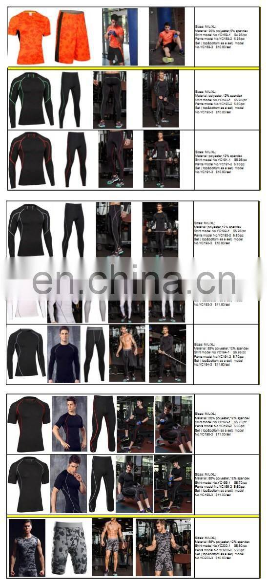 Wholesale Men's Long Sleeve T-Shirt Gym Fitness Wear Cool Dry Compression Top