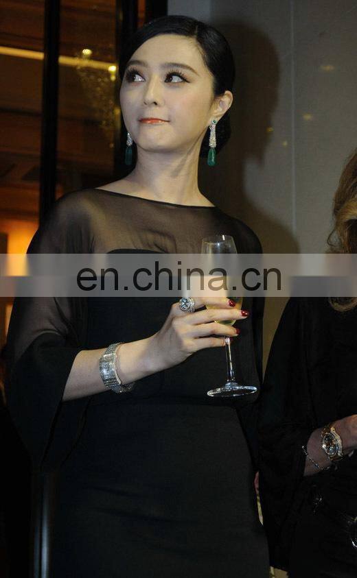 2015 lattest slim fishtail silk dress party dress designer one piece party dress girl party wear western dress