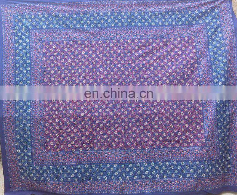 2015new higher quality wholesale cotton thread work indian bedsheets