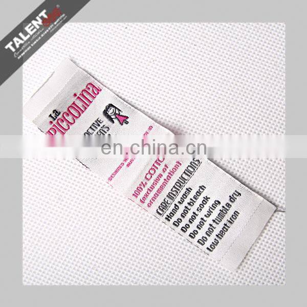 custom high density garment end fold woven label