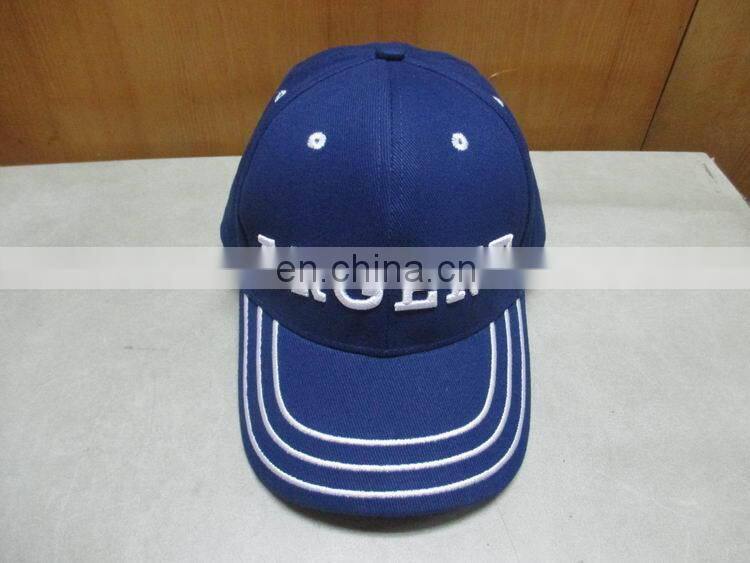 6 panel heavy brush cotton twill sports cap