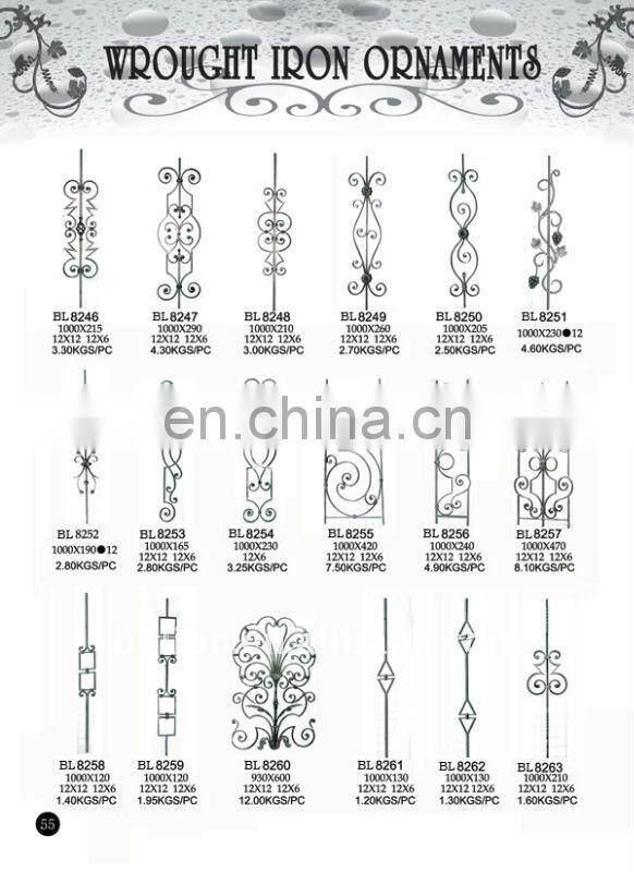 Decorative wrought iron parts for stair railing,fence,gate