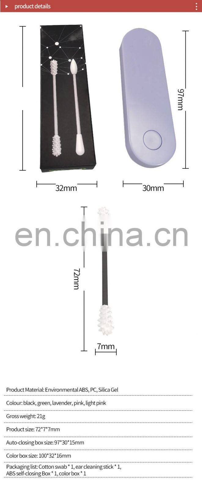 Reusable Double Sided Cotton Swab Bud Stick Ear Pick Makeup Cleaning Tool Eco-friendly Makeup tool