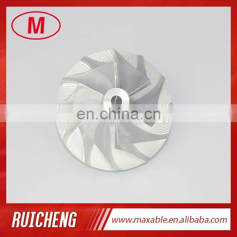 T04E 48.56/74.99mm 6+6 blades 442293-0009 turbo billet/milling/aluminum 2618 compressor wheel for 452003-0001/452072-0002