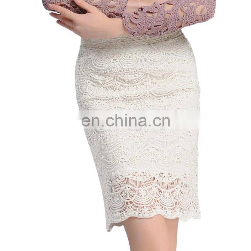 Ladies lace latest pencil A- line skirt for women spring summer 2020