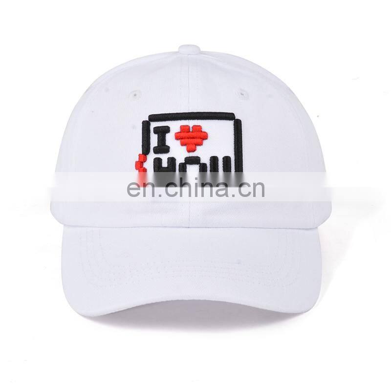 unisex design white baseball hats custom logo