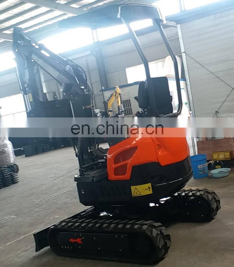 chinese minibagger 2t mini excavator with rubber track 2 ton