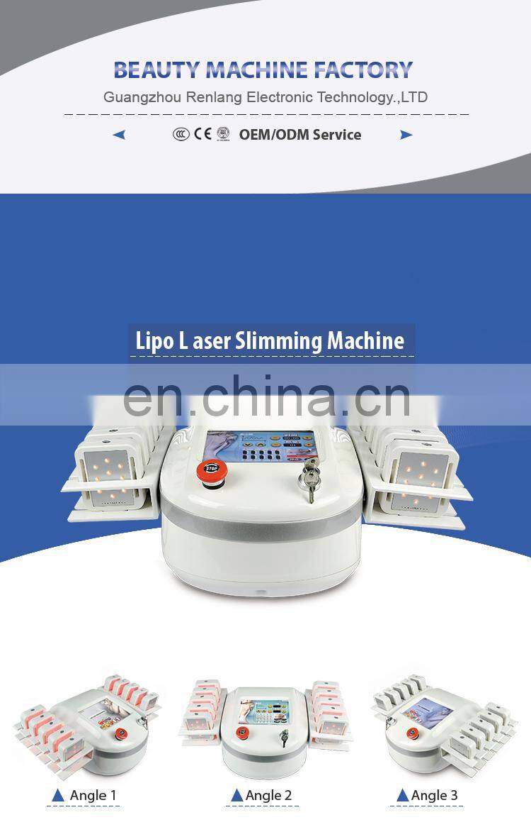 Lipolaser Slimming Cellulite Reduction Machine 650nm and 980nm Dual wave length
