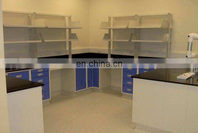 Phymarecy lab wall bench with all steel / steel wood material from China lab furniture