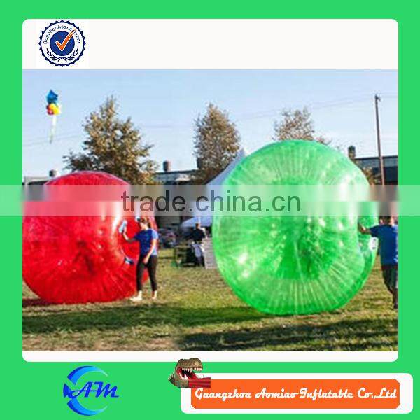 Red color and green color grass zorb ball for sale