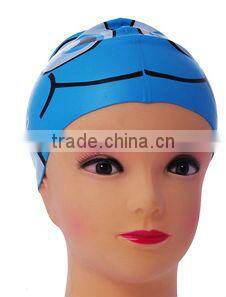 2013 Eco-friendly red shark cartoon silicone swim cap