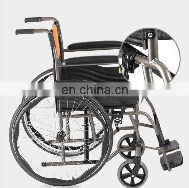 2021 New home full steel tube reinforced collapsible manual wheelchair
