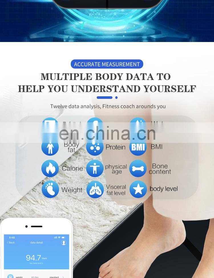 Visceral Fat Body Fat Balance Digital Weight WIFI Bathroom Smart Fitness Scale