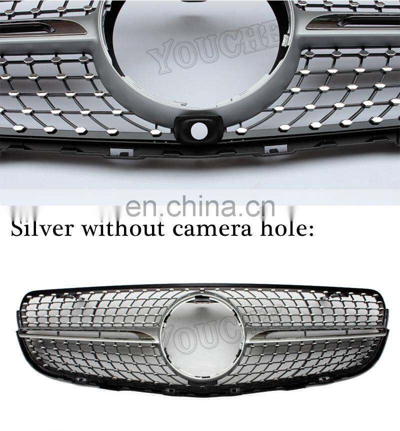 Diamond radiator style front grille grill for Mercedes Benz GLC class W253 X253 2016-2019