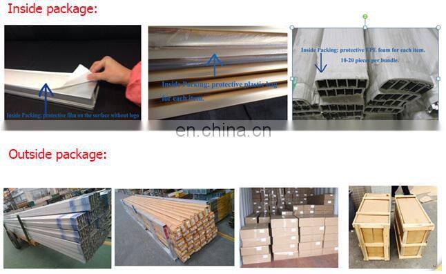 Powder coating aluminium furniture cabinet handles and Wood Grain Aluminium Frame Composite used