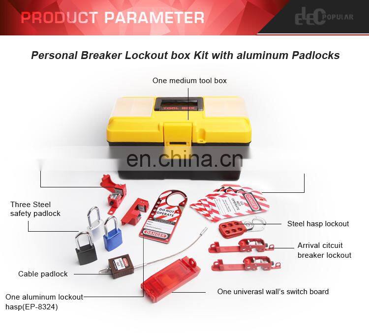 Electrical Safety Lock Out Tool Box Convenient Group Lockout Tagout Kits