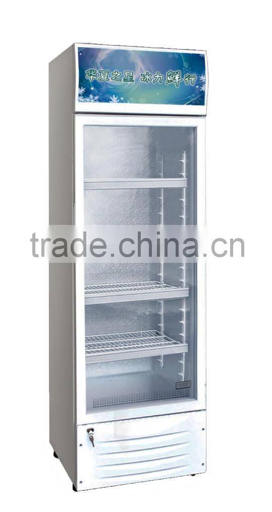 268L 298L showcase glass refrigerator vertical showcase refrigerator price