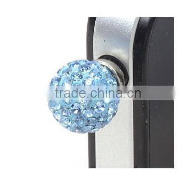 3.5mm rhinestone dust plug shamballa ball for Iphone4/5